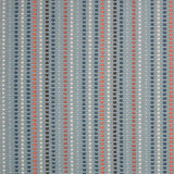 Striped flatweave runner in blue  and red