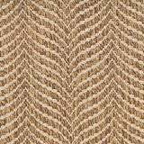 Broadloom carpet with herringbone pattern in brown. 