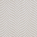 Broadloom carpet with herringbone pattern in white. 