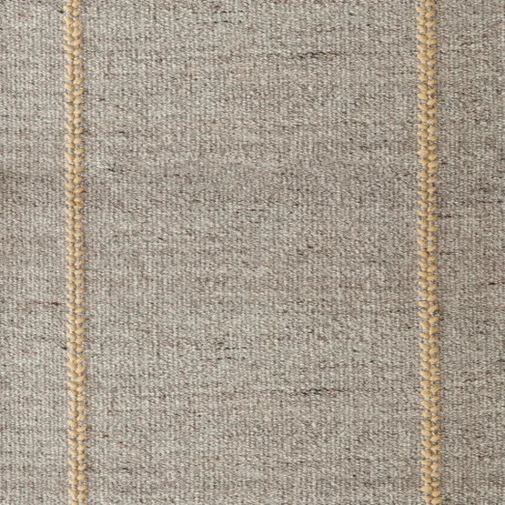 Broadloom carpet swatch in a stripe pattern in a yellow grey design