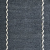 Broadloom carpet swatch in a stripe pattern in a blue design