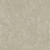 Detail of wallpaper in a playful abstract sun print in white on a tan field.