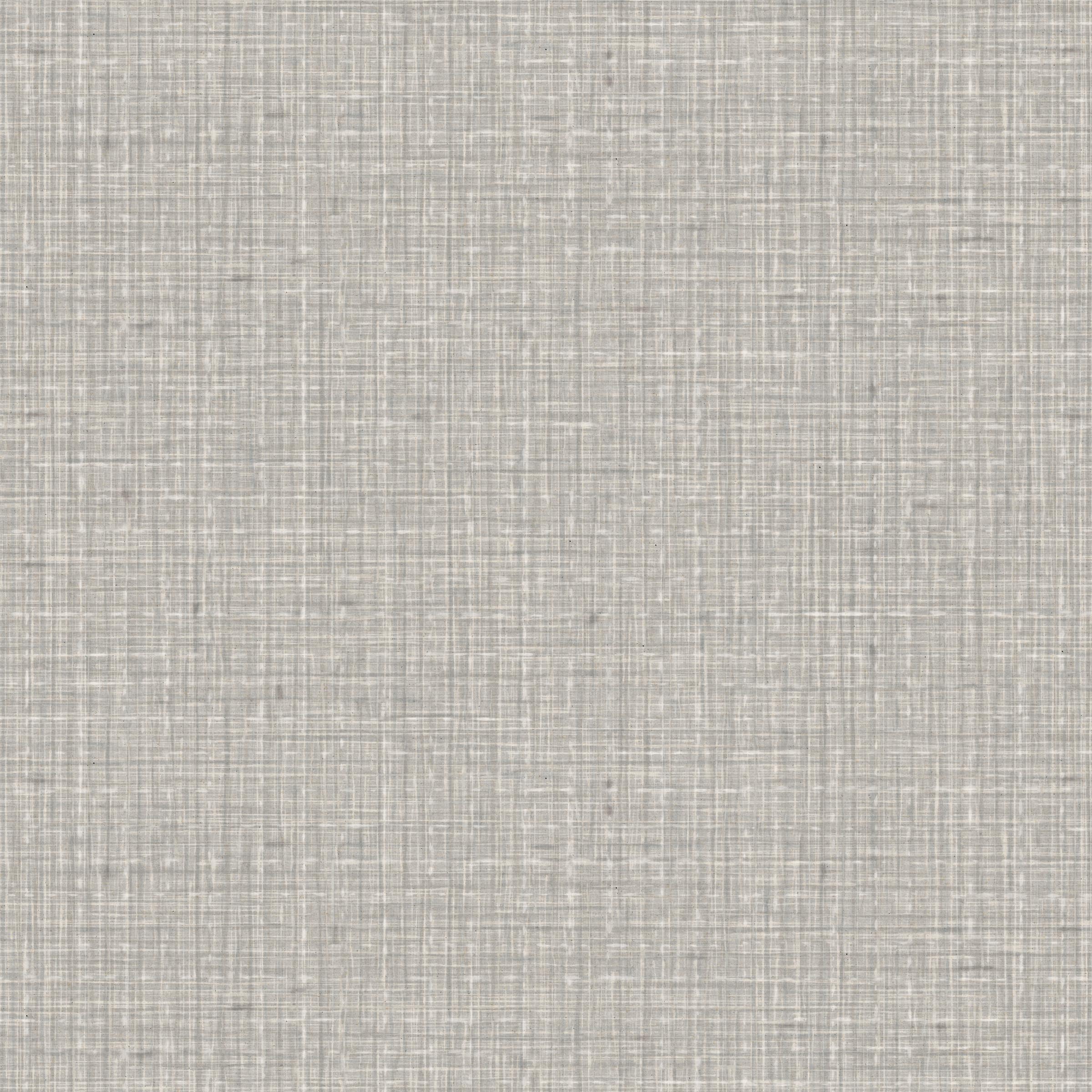 Detail of wallpaper in a textured tweed pattern in shades of gray. 