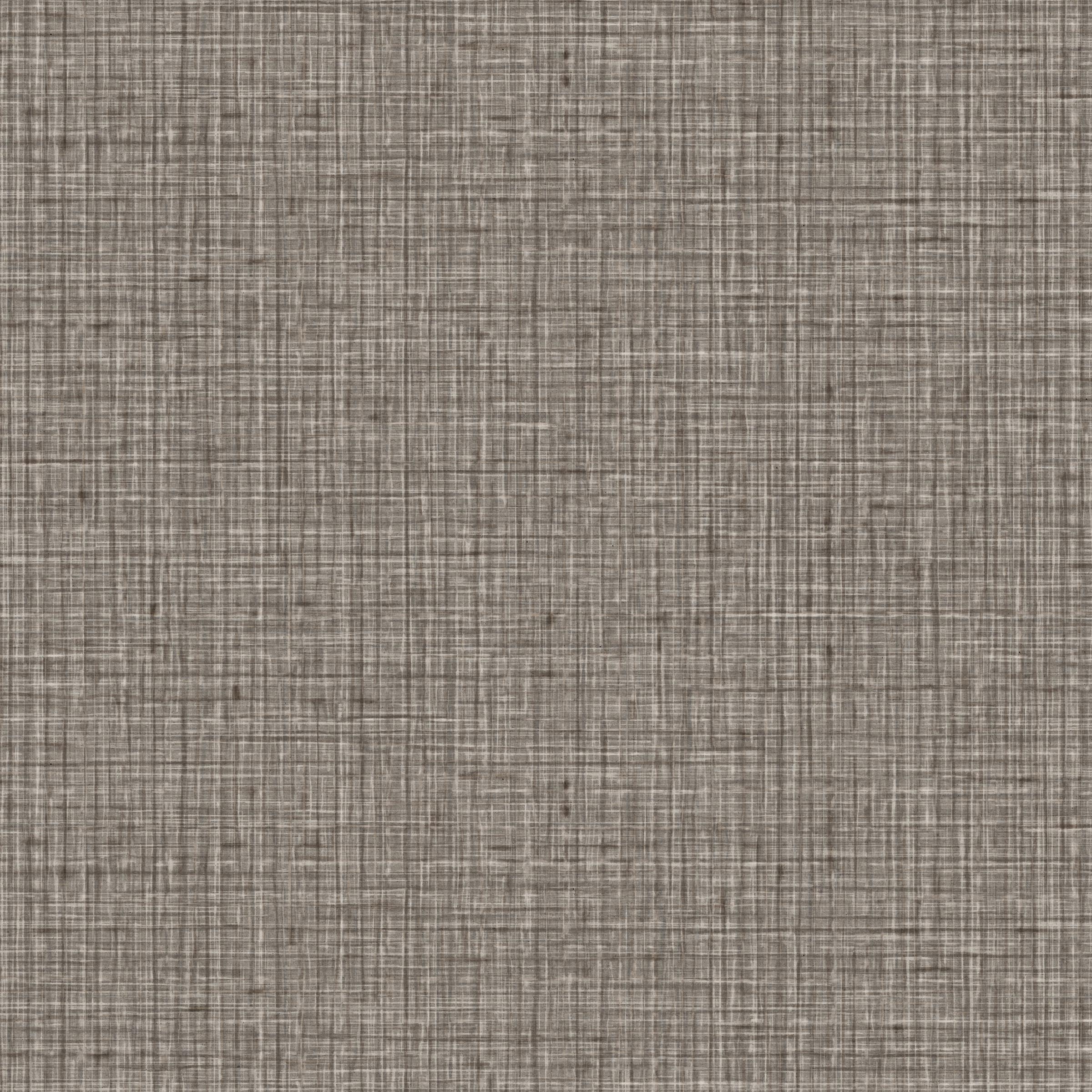 Detail of wallpaper in a textured tweed pattern in shades of brown and gray.