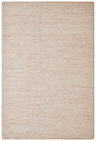 Beige area rug with a subtle pattern on a white background