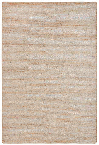 Beige area rug with a textured pattern on a white background