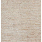 Beige area rug with a subtle pattern on a white background