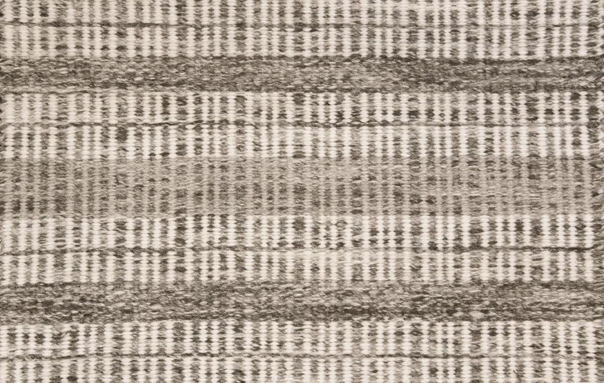 Broadloom carpet swatch in a stripe pattern in a brown design