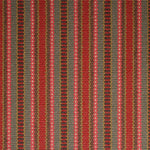 Striped flatweave runner in red grey and pink