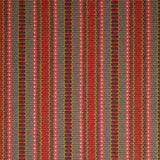 Striped flatweave runner in red grey and pink