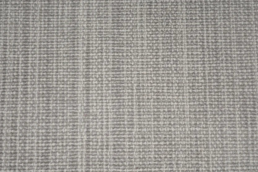 Broadloom carpet swatch in a stripe pattern in a light grey design