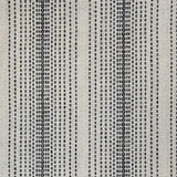 Broadloom carpet swatch in a stripe pattern in a white black design