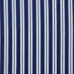 Striped performance fabric in white on blue.