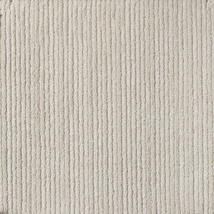 Broadloom carpet swatch in a stripe pattern in a white design