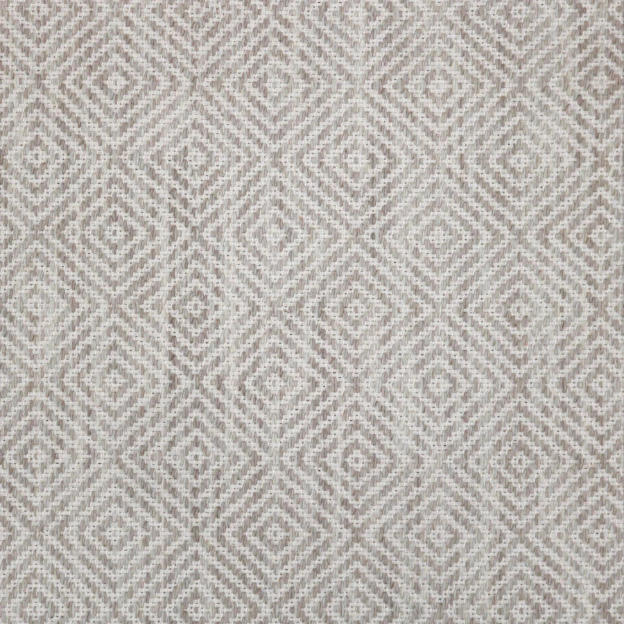 Broadloom carpet swatch in a geometric pattern in a grey design