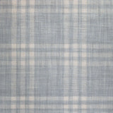 Broadloom carpet swatch in a plaid pattern in a light blue design