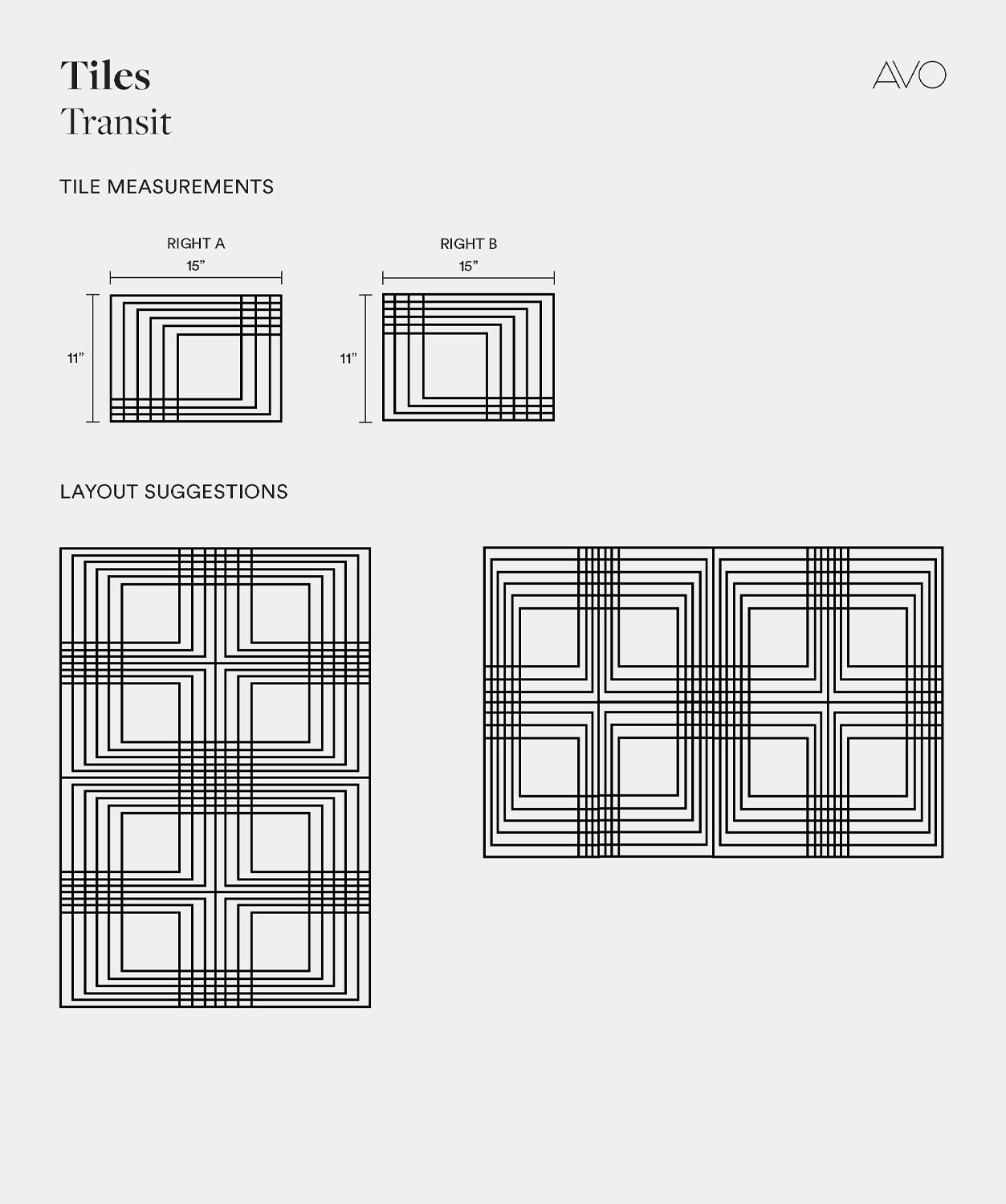 An infographic of various patterns that can be created using a square leather wall tile product.