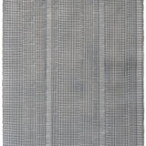Sheet of hand-painted wallpaper with an irregular grid pattern in charcoal on a gray field.