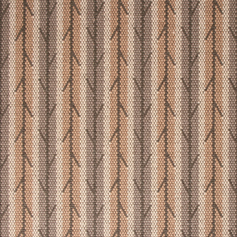 Striped flatweave runner in brown and tan 