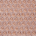 Patterned fabric with small floral design on a brown background
