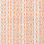 Fabric in a painterly herringbone print in orange and brown on a cream field.