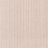 Fabric in a painterly herringbone print in pink and red on a cream field.