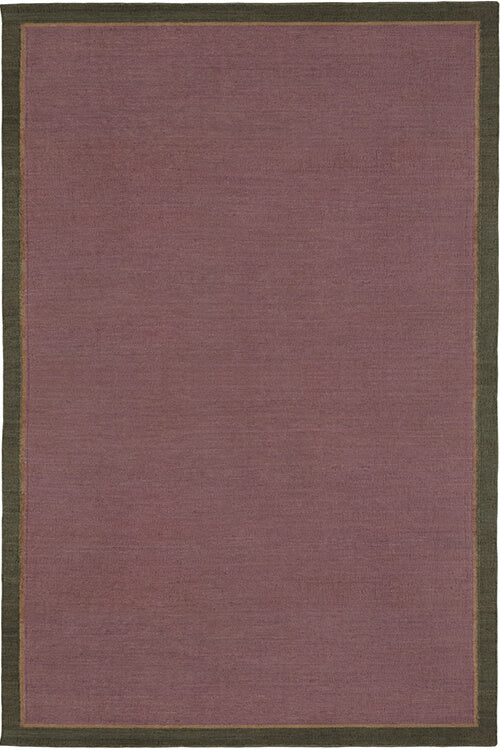 Purple rug with green border