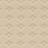 Broadloom carpet with diamond motif in cream with taupe.