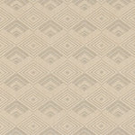 Broadloom carpet with diamond motif in cream with grey.