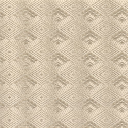 Broadloom carpet with diamond motif in cream with ecru.