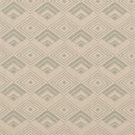 Broadloom carpet with diamond motif in cream with pale green.