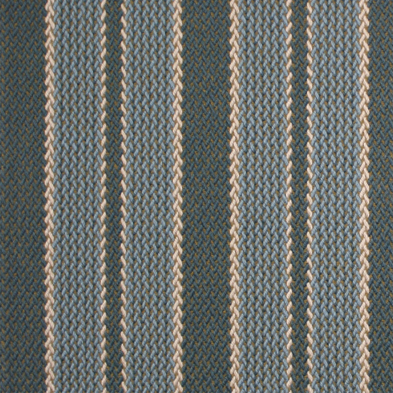 Striped flatweave runner in blue grey