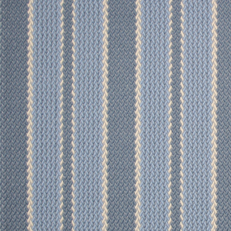 Striped flatweave runner in blue and periwinkle