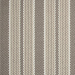 Striped flatweave runner in cream and brown