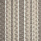 Striped flatweave runner in cream and brown