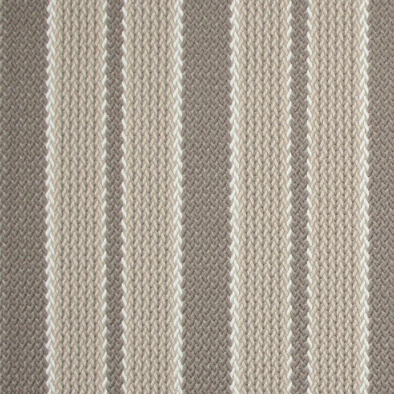 Striped flatweave runner in cream and brown