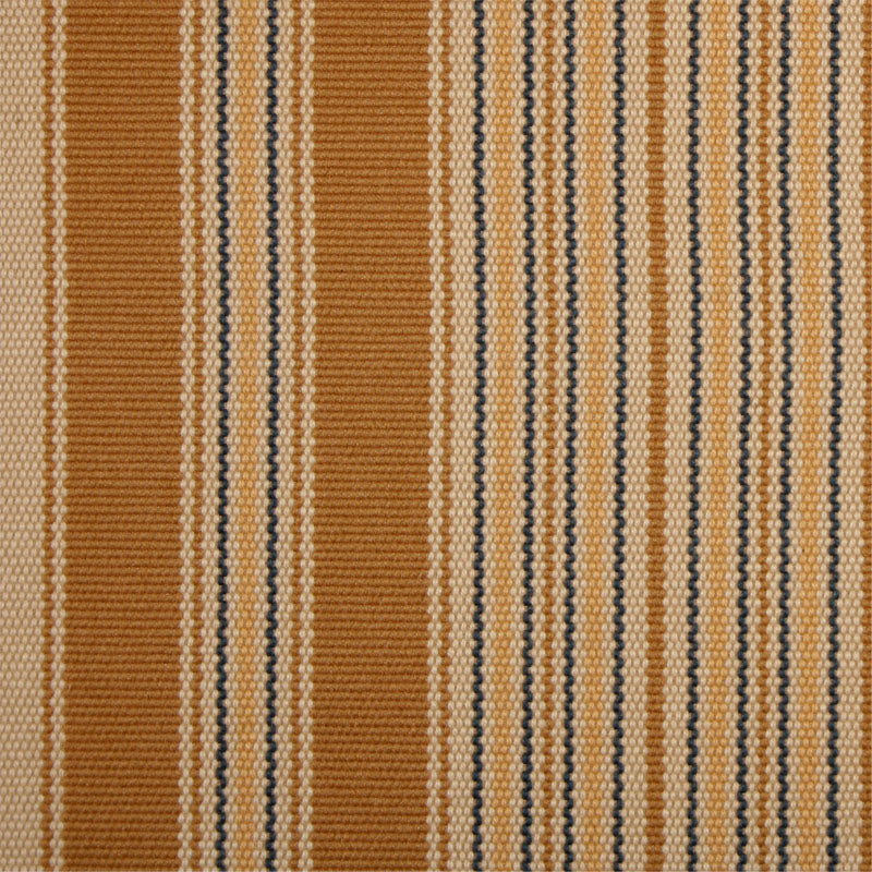 Striped flatweave runner in cream and mustard