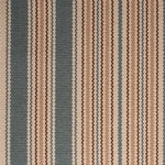 Striped flatweave runner in tan and blue