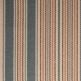 Striped flatweave runner in tan and blue