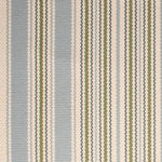 Striped flatweave runner in green and blue