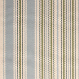 Striped flatweave runner in green and blue