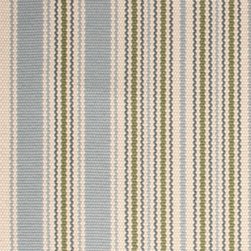 Striped flatweave runner in green and blue