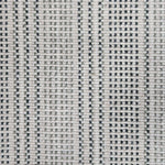 Broadloom carpet in dashed stripe pattern in shades of dark green with cream. 