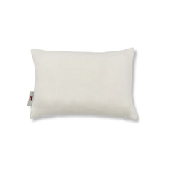 Rectangular throw pillow in solid white linen.