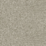 Detail of wallpaper in a textural wicker pattern in mottled brown on a white field.
