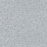 Detail of fabric in a textural wicker pattern in mottled gray on a white field.