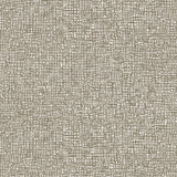 Detail of fabric in a textural wicker pattern in mottled olive on a white field.