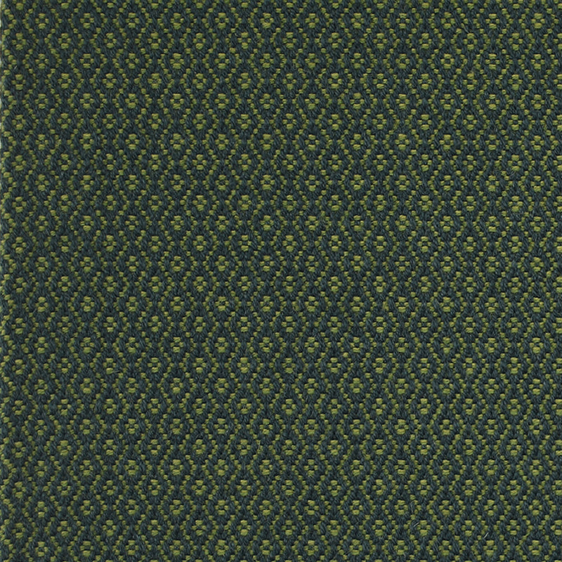 Geometric flatweave runner in green and yellow