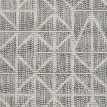 Broadloom carpet swatch geometric design in light grey