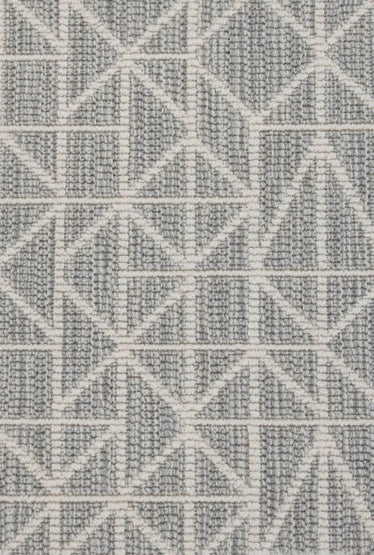 Broadloom carpet swatch geometric design in light grey